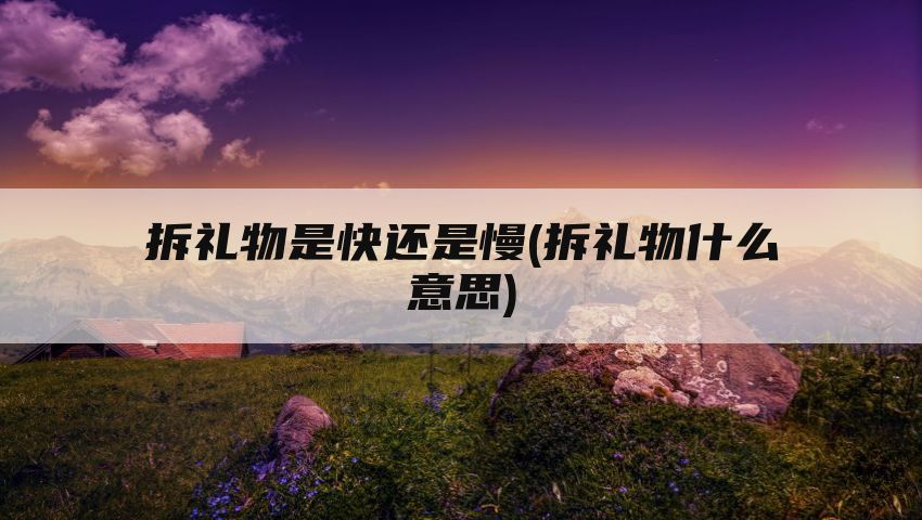 拆礼物是快还是慢(拆礼物什么意思)